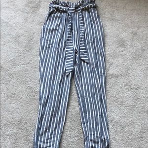 Striped high waisted pants from urban outfitters